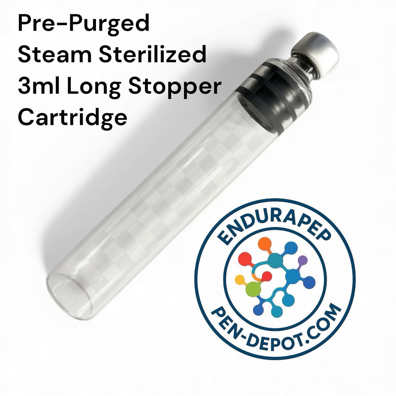 EASYLOAD - Pre-Purged Steam Sterilized 3 mL Long Stopper Pen Cartridges –Single-Use