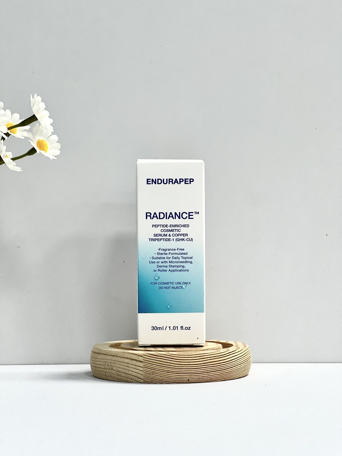 ENDURAPEP RADIANCE – Copper Peptide (GHK-Cu) Glow Serum – Light and Silky Texture for a Luminous Finish – Collagen Tripeptide &amp; Niacinamide Professional Serum