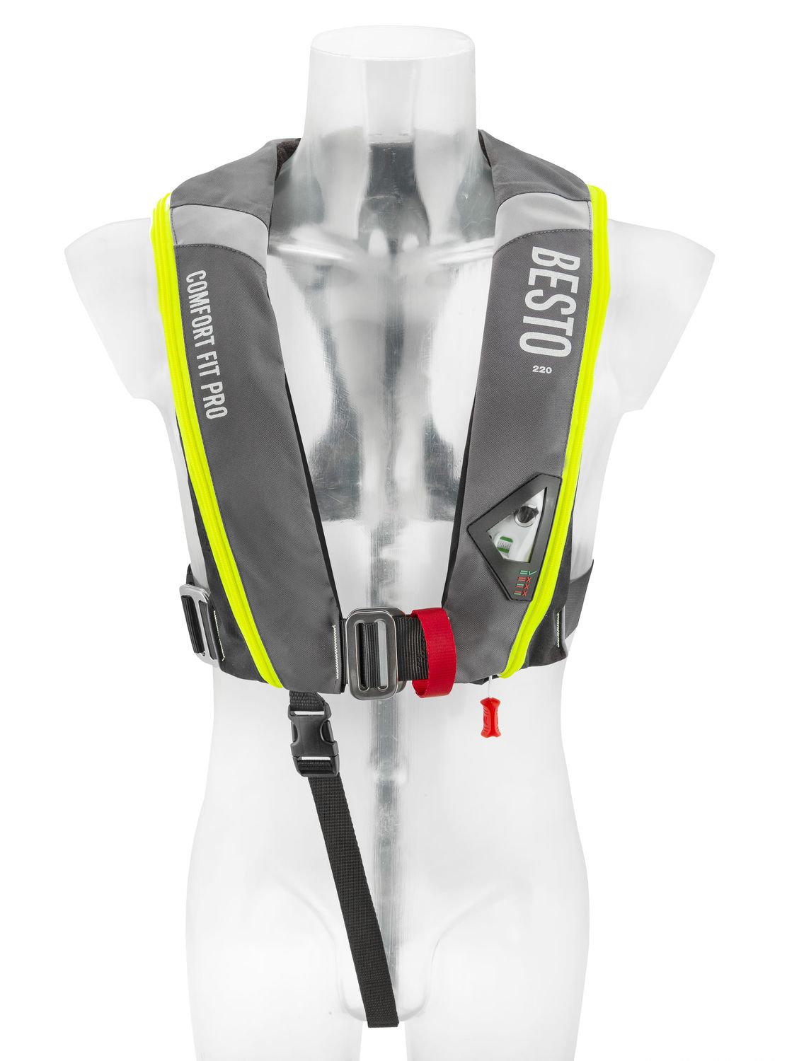 Besto Comfort fit PRO 220N met harnas antraciet/yellow