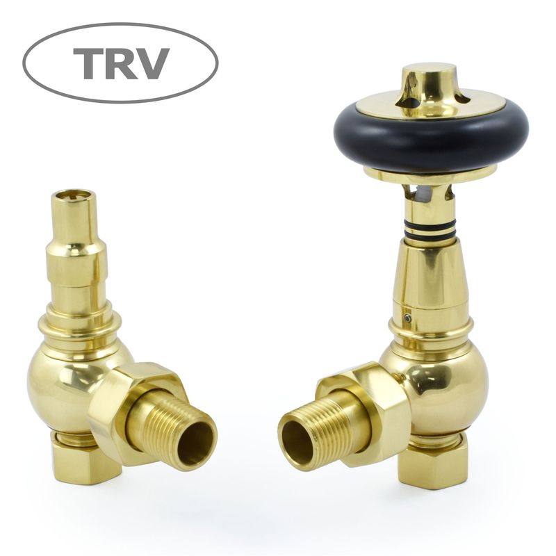 Windsor Angled TRV Set - Polished Brass