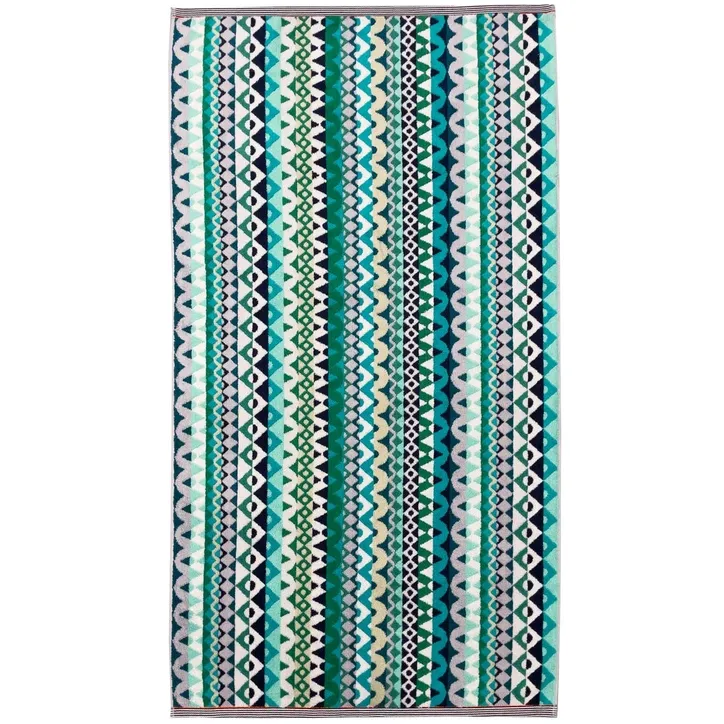 MARGO SELBY BUXTON Cotton Hand Towel in Blue, Turquoise and Navy Buxton 600 Gsm