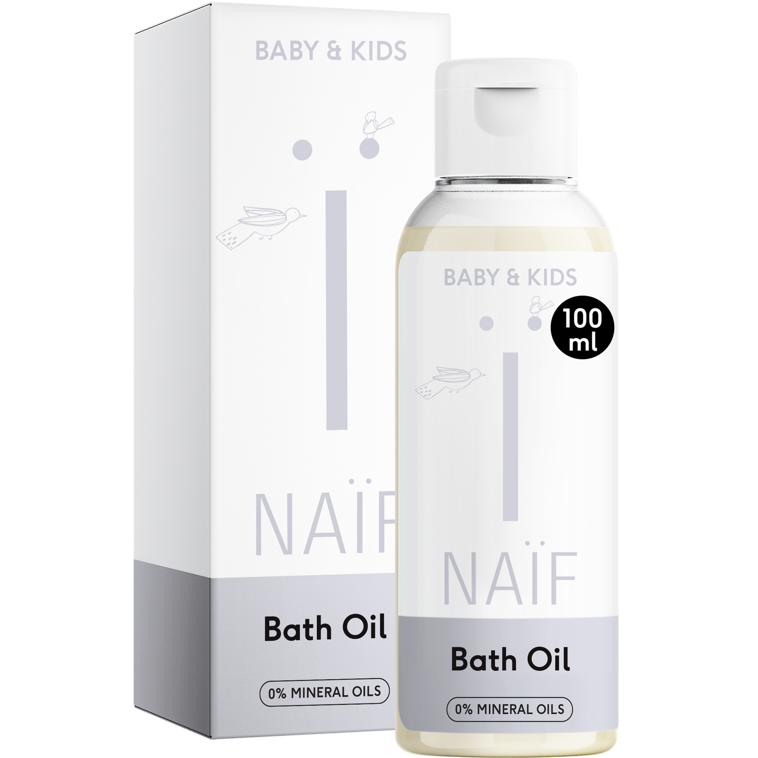 Naïf Milky Badolie voor Baby &amp; Kids 100ml