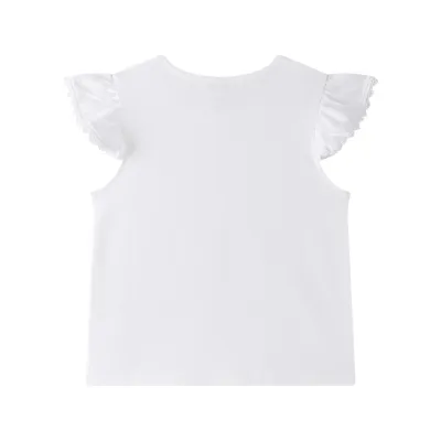 T-shirt met ruffle Mouwen