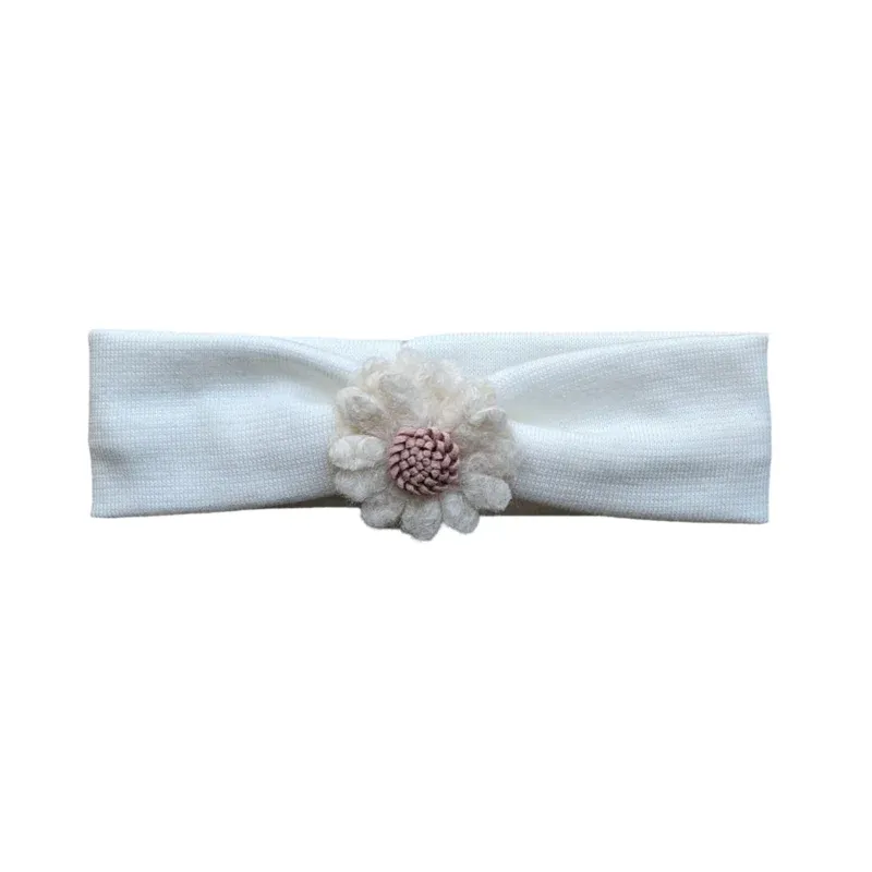 Babyhaarbandje -vilten bloem