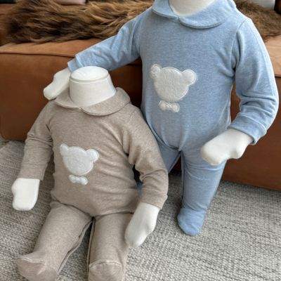 Babypakje William - Camel &amp; blauw