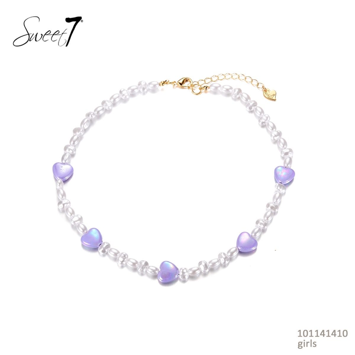 Ketting hartjes - paars
