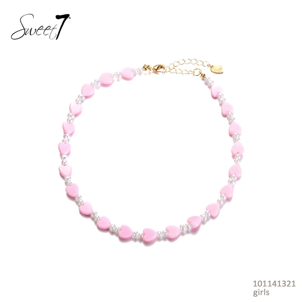 Ketting hartjes - Roze