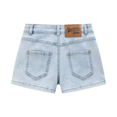 Denim short Geborduurde Bloemen