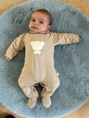 Babypakje William - Camel &amp; blauw