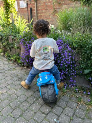 Beige Korte Mouw T-shirt Jongen - Ride free