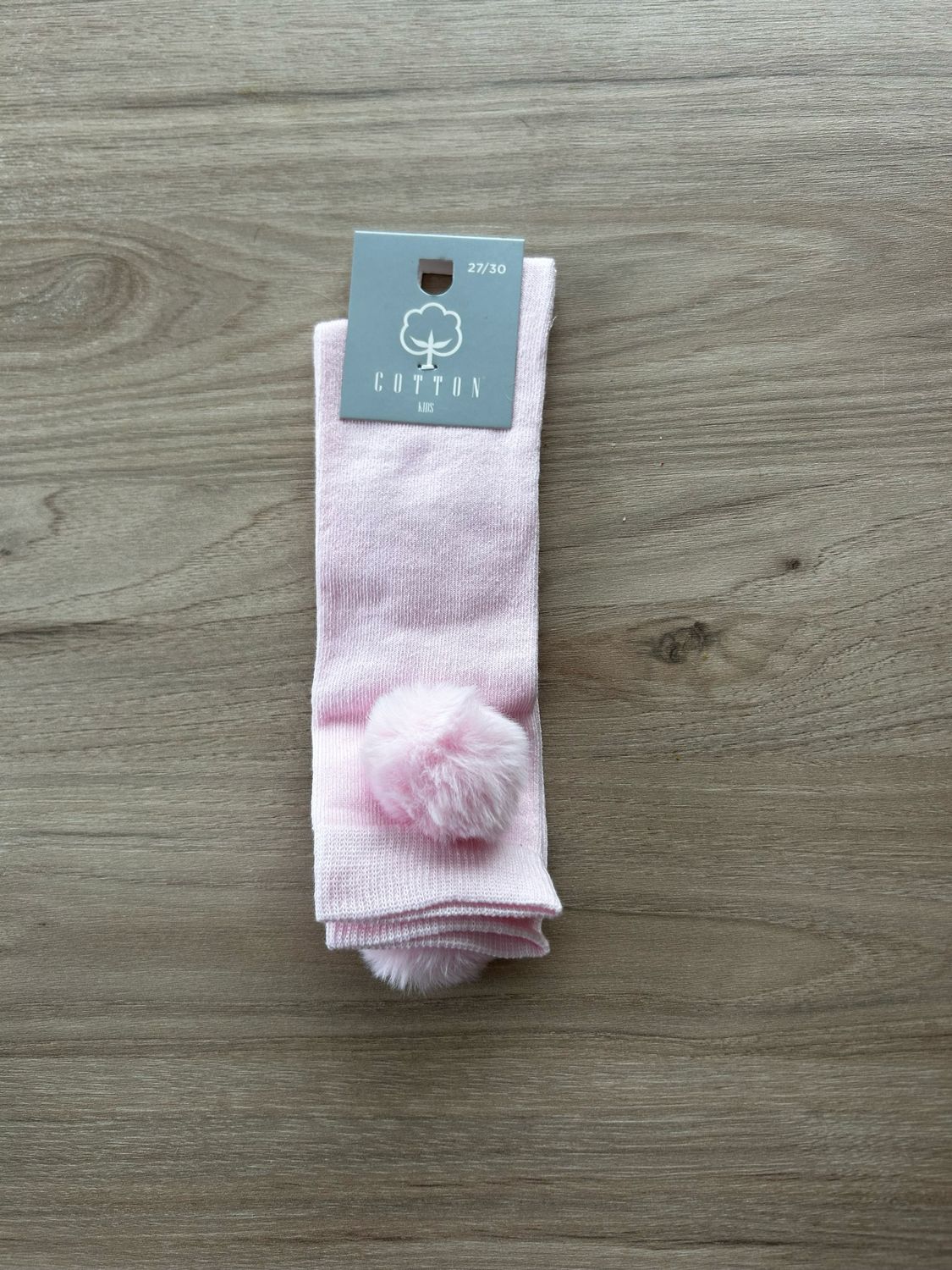 Kniesokken met pompom - Roze