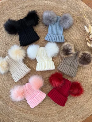 Hallie muts met pompon