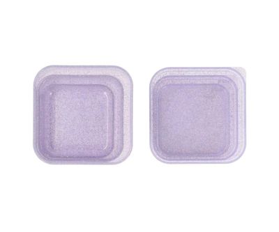 3 Lunchboxen Glitter Lila