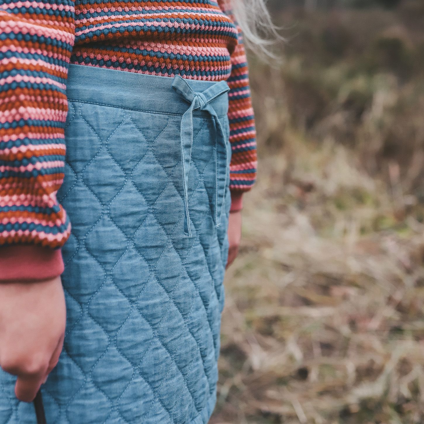 Quilted Denim | Skirt