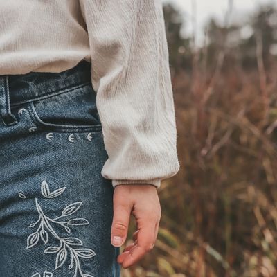 Enthic Flower | Wide Leg Jeans