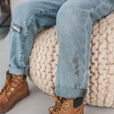 Denim | Tapered Embro Jeans