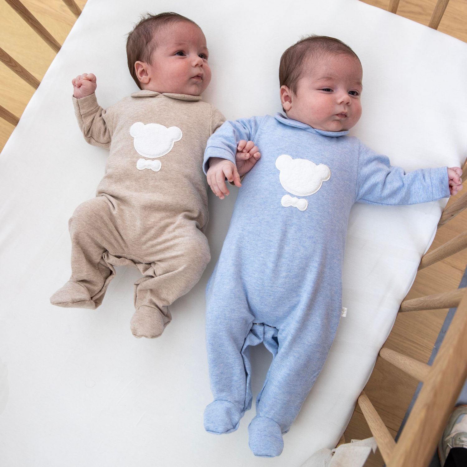 Babypakje William - Camel &amp; blauw