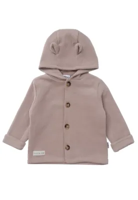 Geribd gebreid vest in bruin