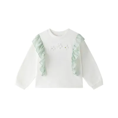 Witte sweatshirt ruffles