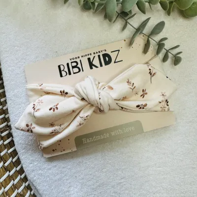 Haarband Beige Bloemen