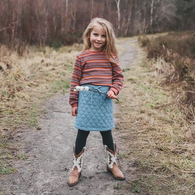 Quilted Denim | Skirt