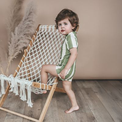 Wide Stripe | Shortsleeve UV Swimsuit