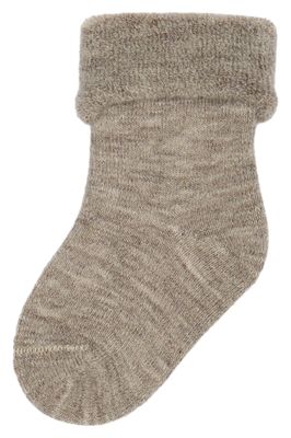 Wool Baby Sock | Brown Melange