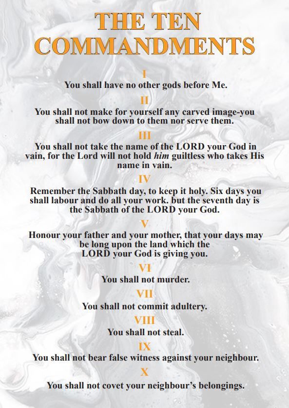 10 Commandments Sign Board