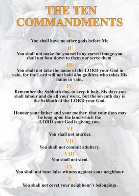 10 Commandments Sign Board