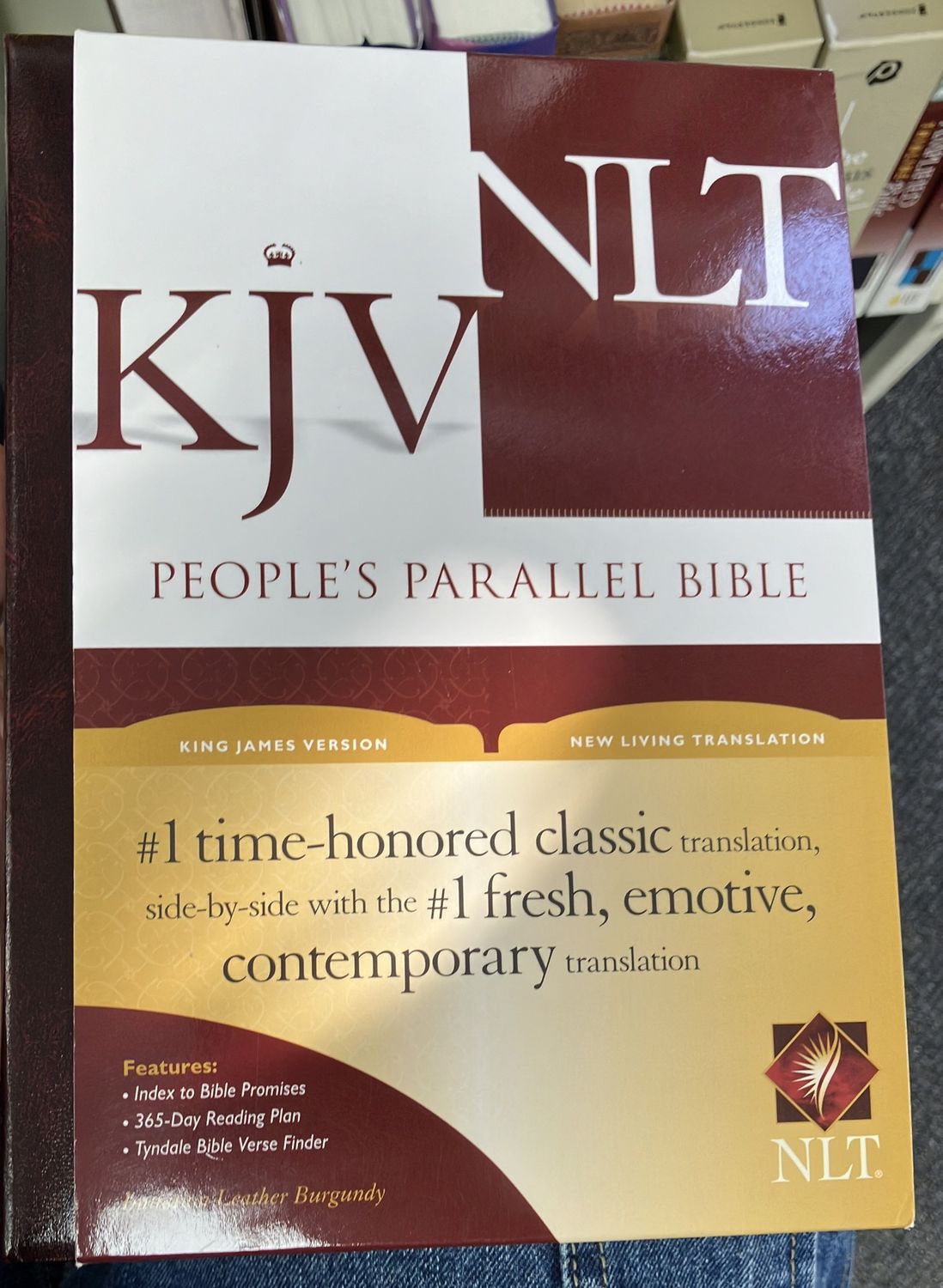 Parallel Bible KJV/NLT Burgundy.