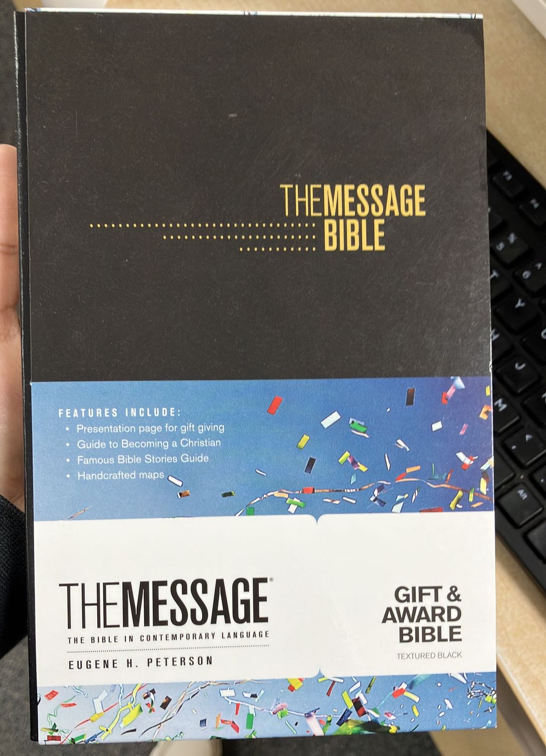 Bible Message Award &amp; Gift Black I/L