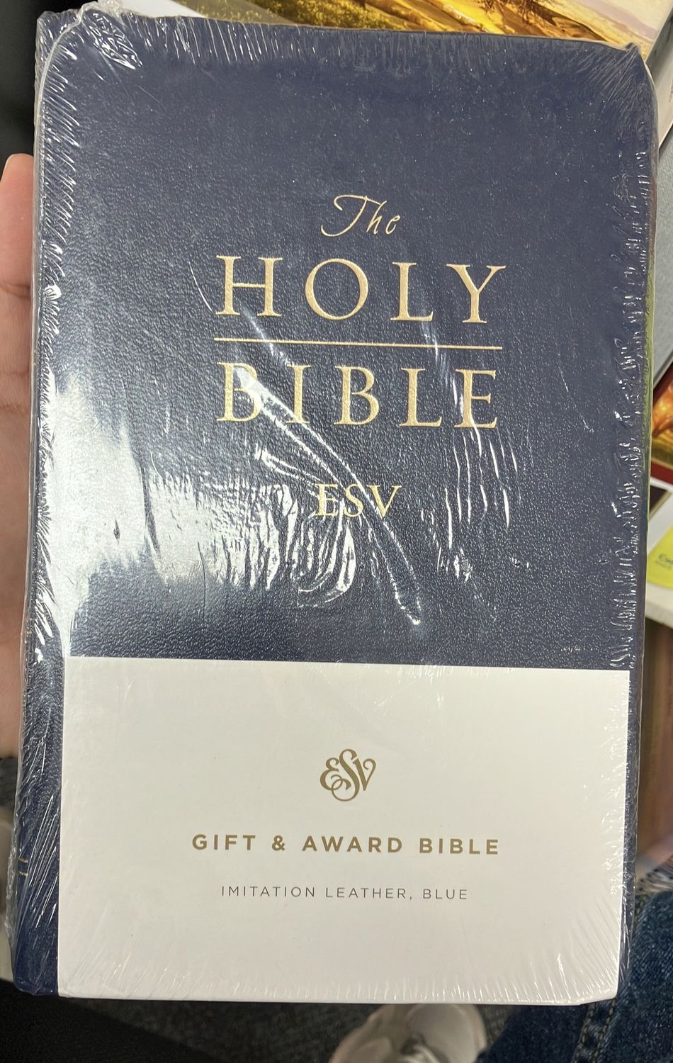 ESV Gift &amp; Award Bible Im Leather Blue