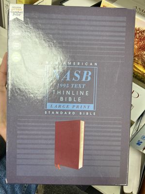 Bible NASB Thinline LGE Print 1995 Burg.
