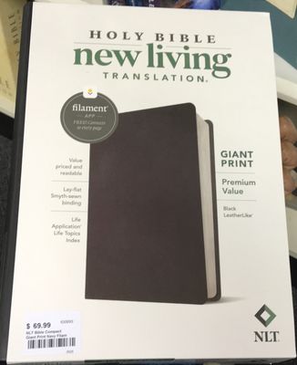NLT Bible Compact Giant Print Navy Filam