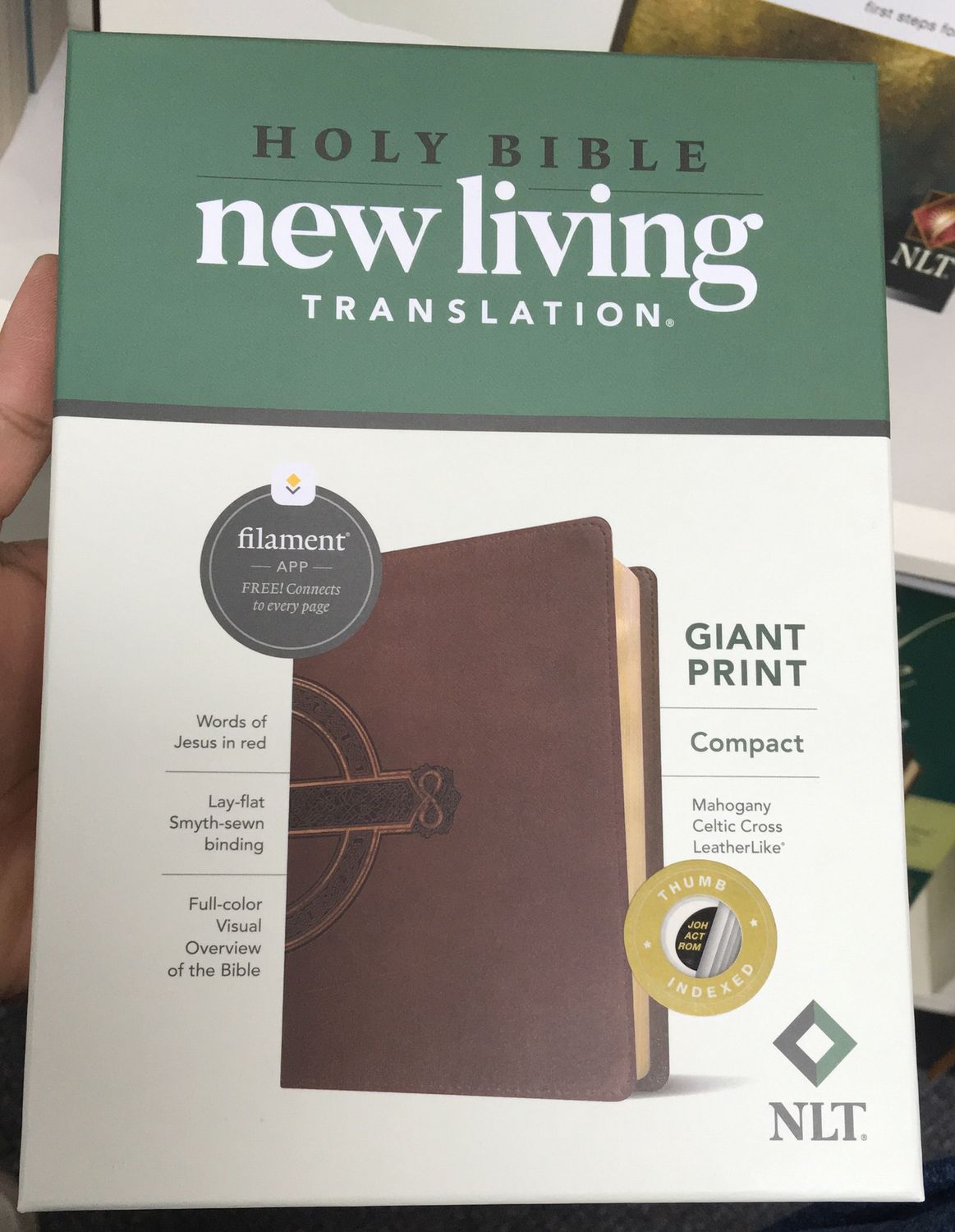 NLT Bible Compact Giant Print Brown Indx.