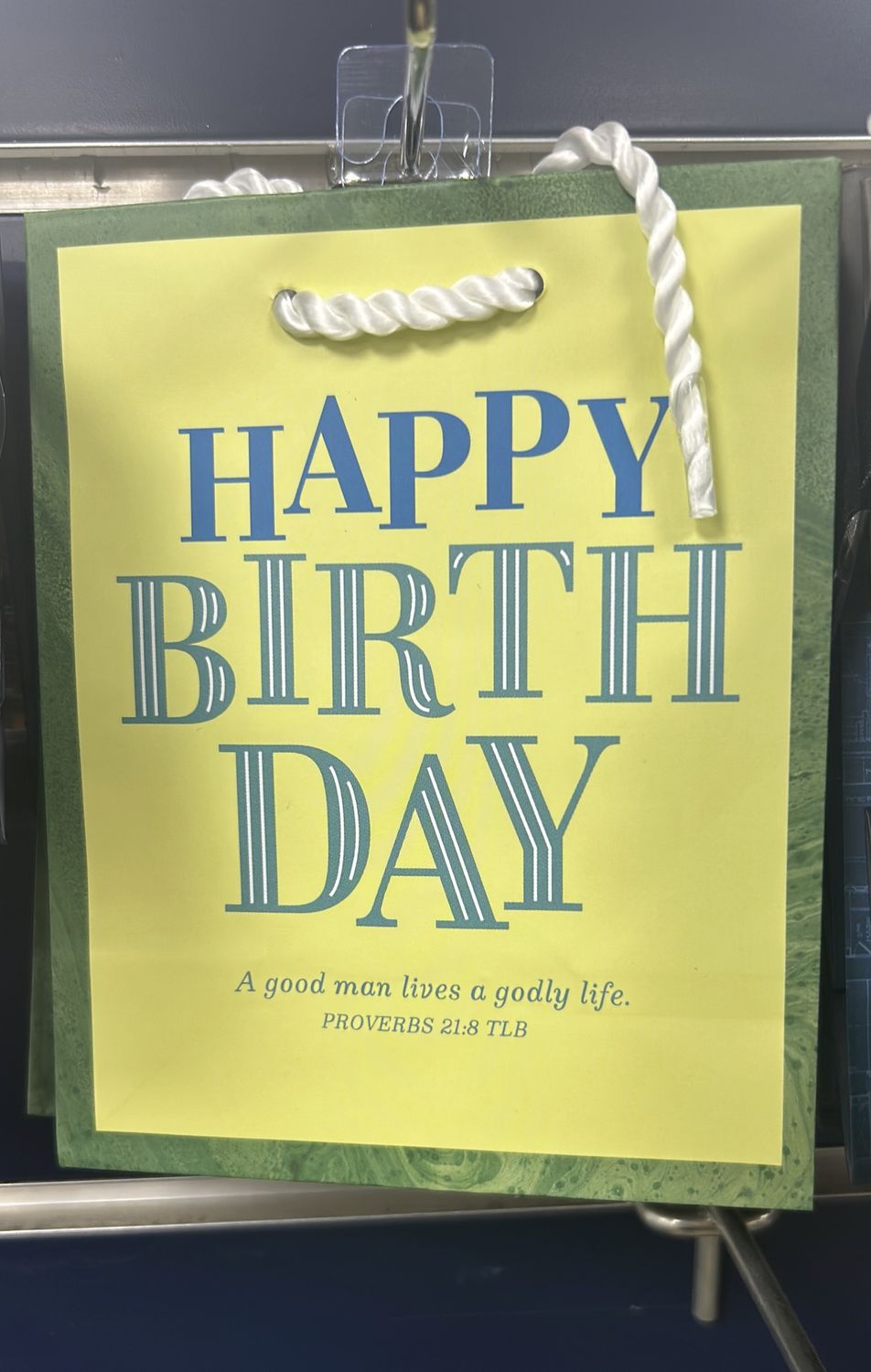 Gift Bag Happy Birthday Green sml