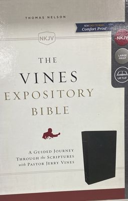 NKJV Vines Expository Bible black bonded