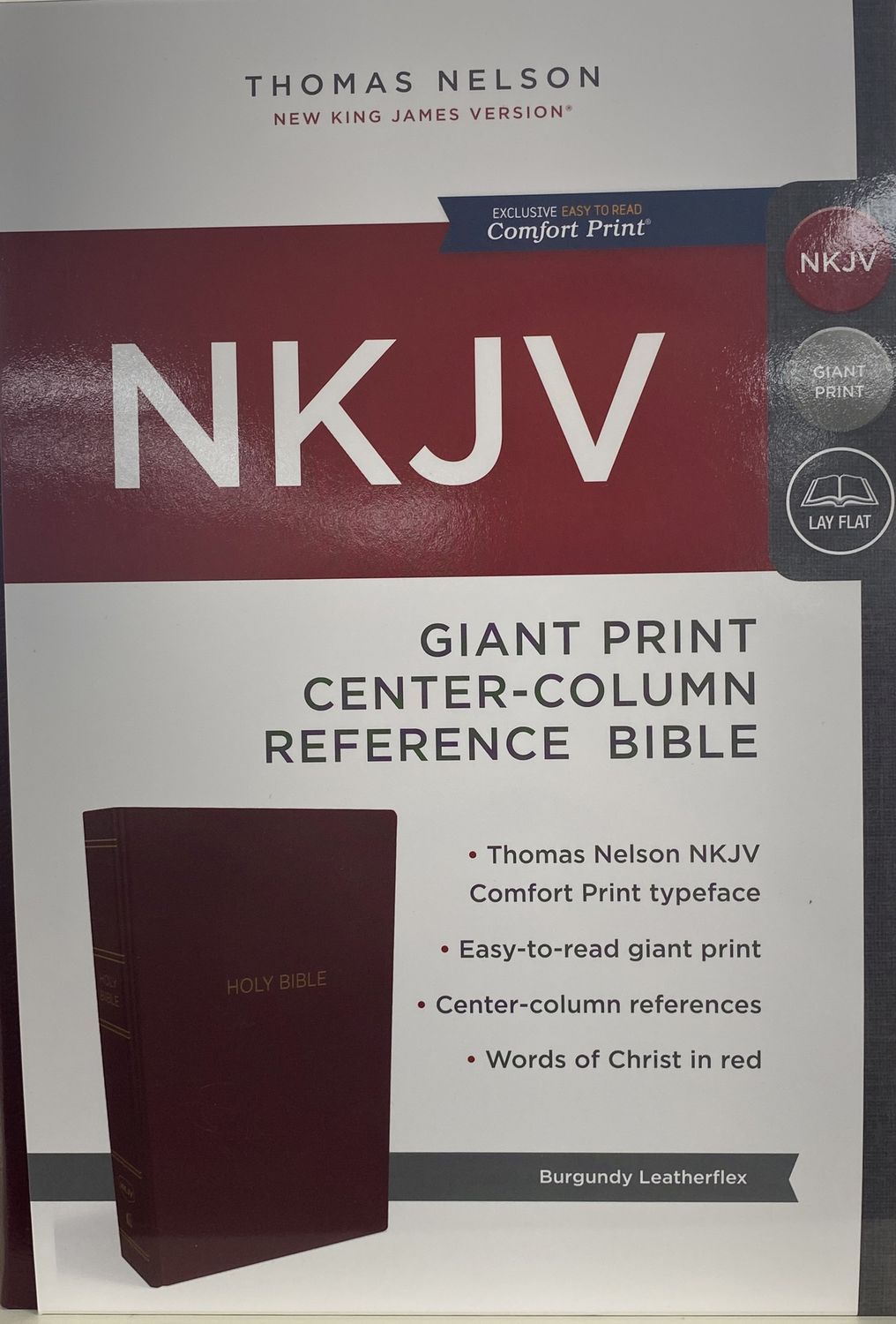 NKJV REFERENCE BIBLE GIANT PRINT BURGUNDY 