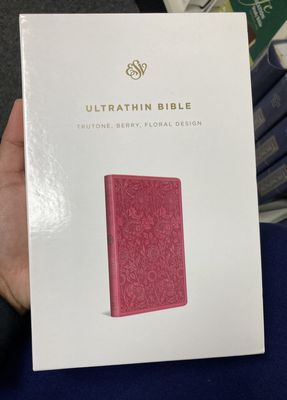 ESV Bible Ultrathin Trutone Berry Floral.
