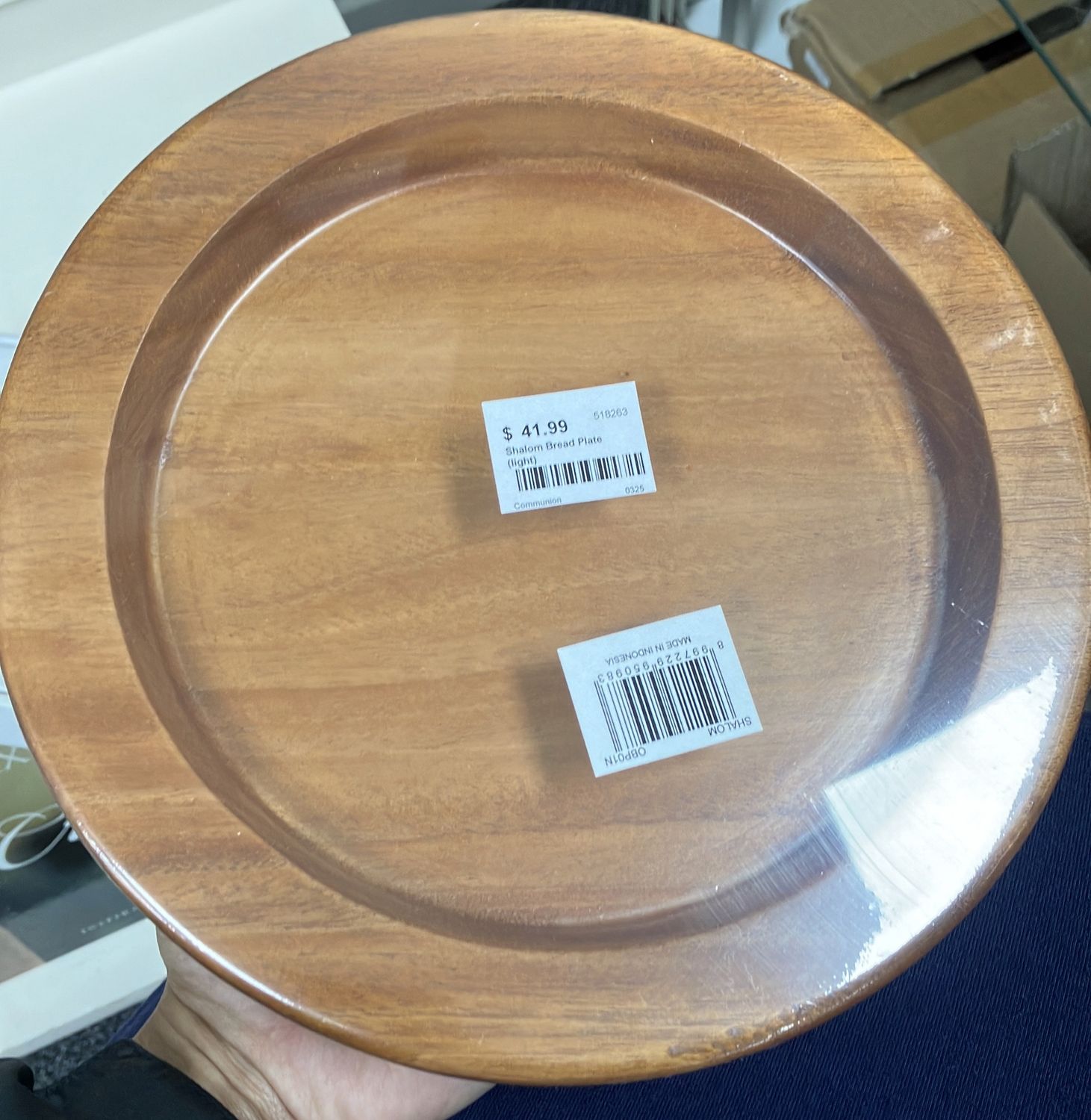Shalom Bread Plate (light).
