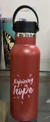 Thermos Bottle Rejoicing in Hope Red.