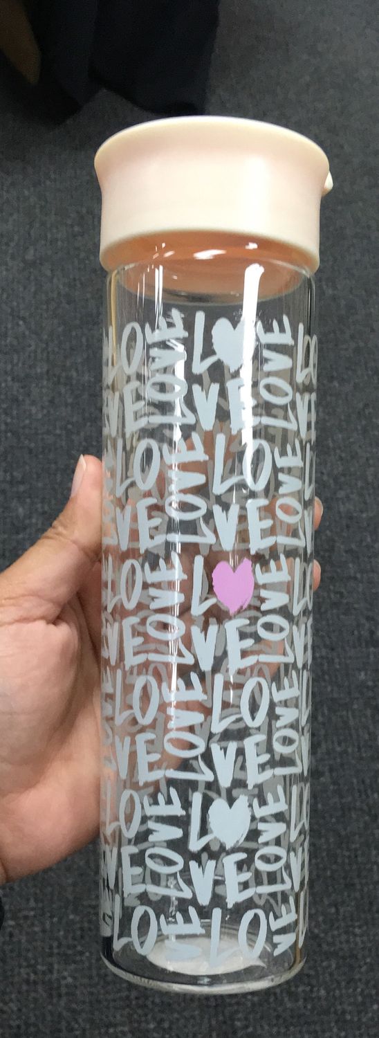 Waterbottle Glass Love.
