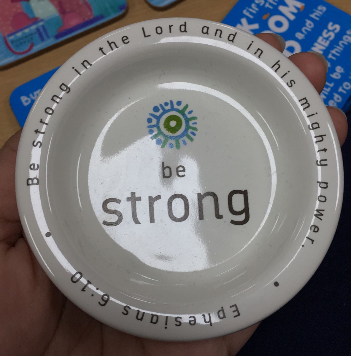 Be Strong Catchall ceramic.
