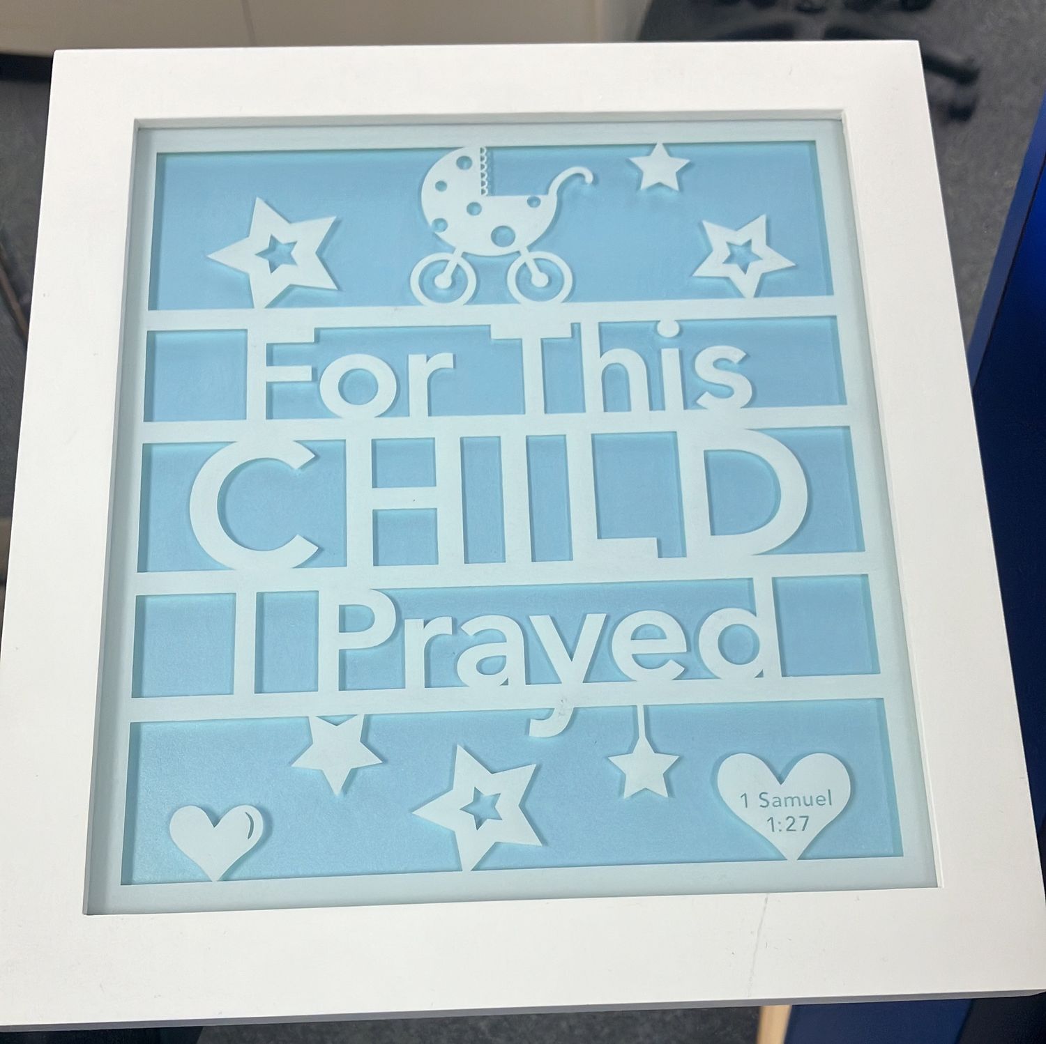 For this child i prayed plaque aqua