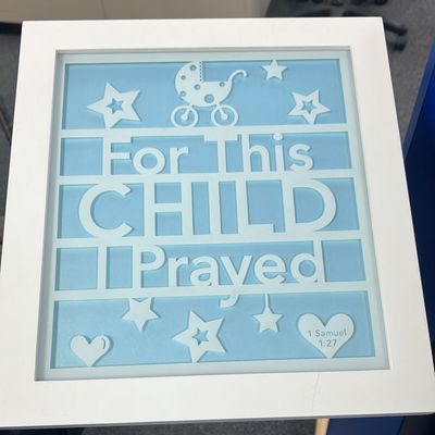 For this child i prayed plaque aqua