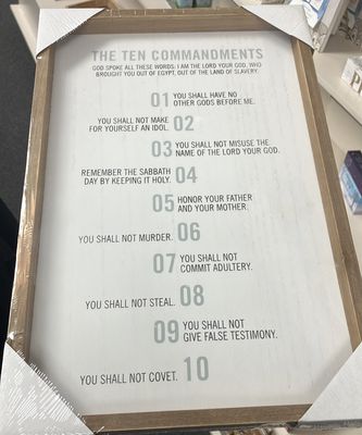 Wall Plaque The Ten Commandments