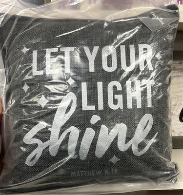 Pillow Let your Light Shine Matt 5:16
