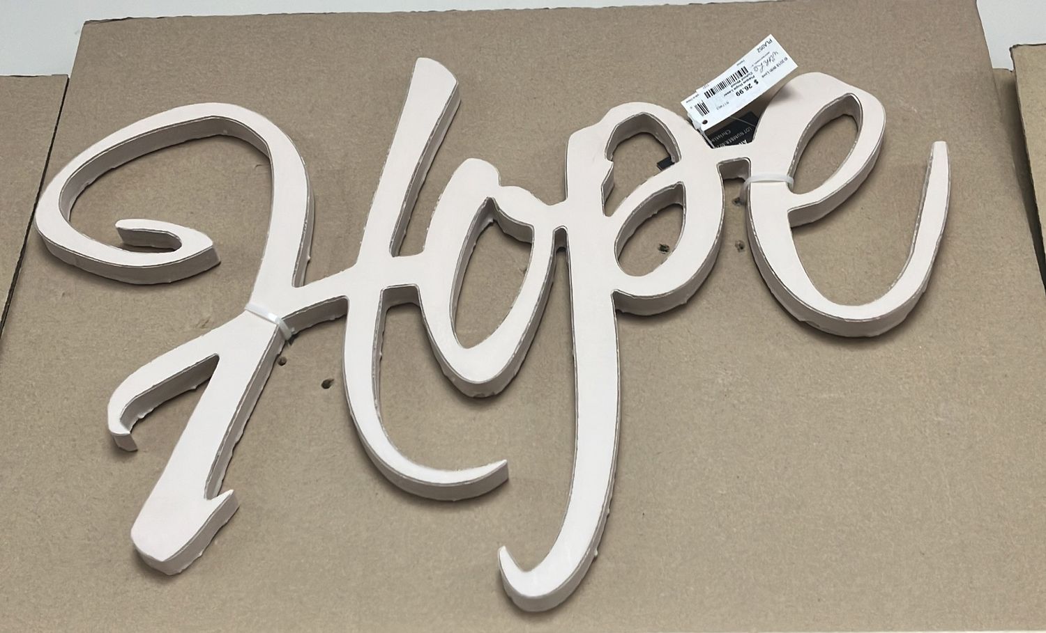 Plaque Hope Laser cut out wood.