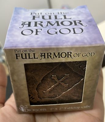 Full Armour of God cube resin copper.