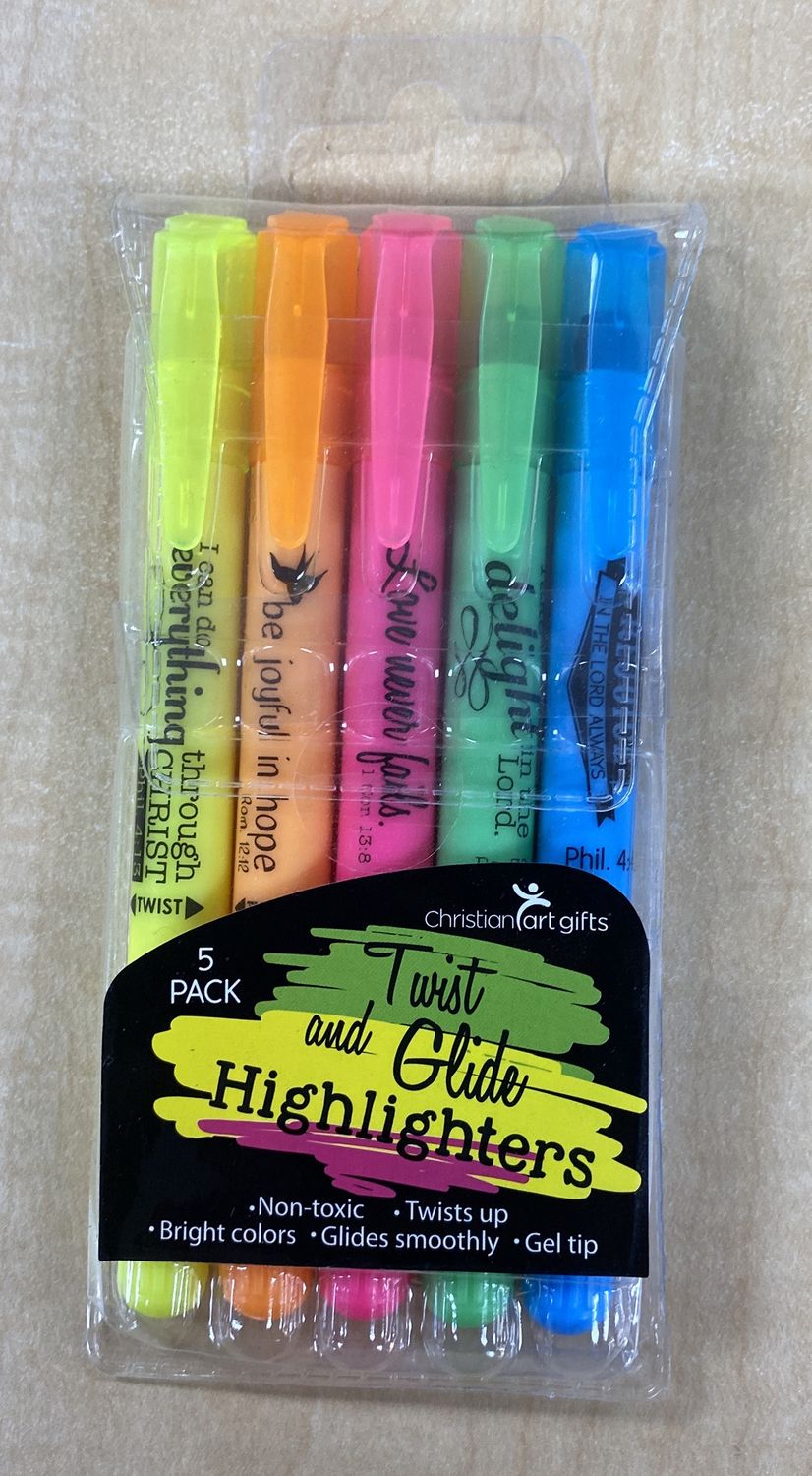 Highlighter Twist-n-Glide Gel Tip set